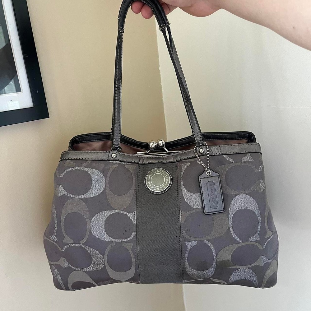 y2k 2000s Coach Signature Cs Monogram Kirstin Carryall Shoulder Bag / Handbag